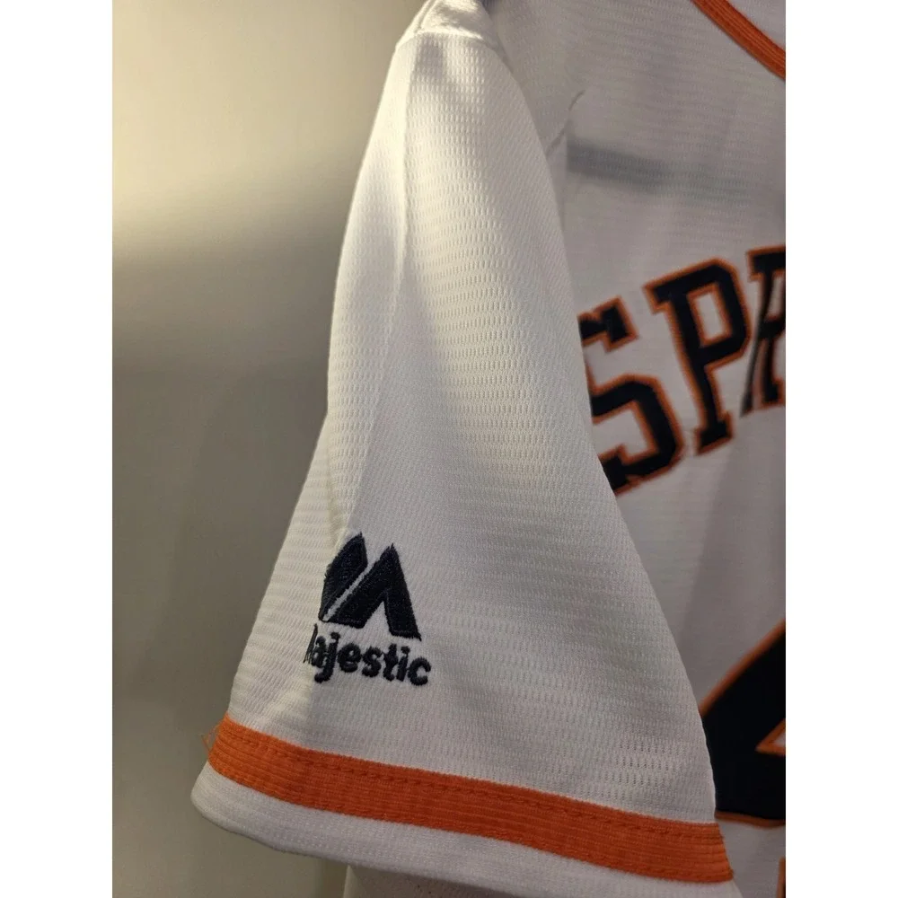 BASEBALL HOUSTON ASTROS SHIRT MAJESTIC SIZE L ADULT SPRINGER 4 World Series 2019